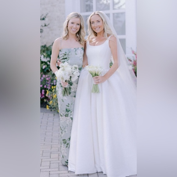 Reformation Frankie Silk Dress in Sage Green - Picture 5 of 5